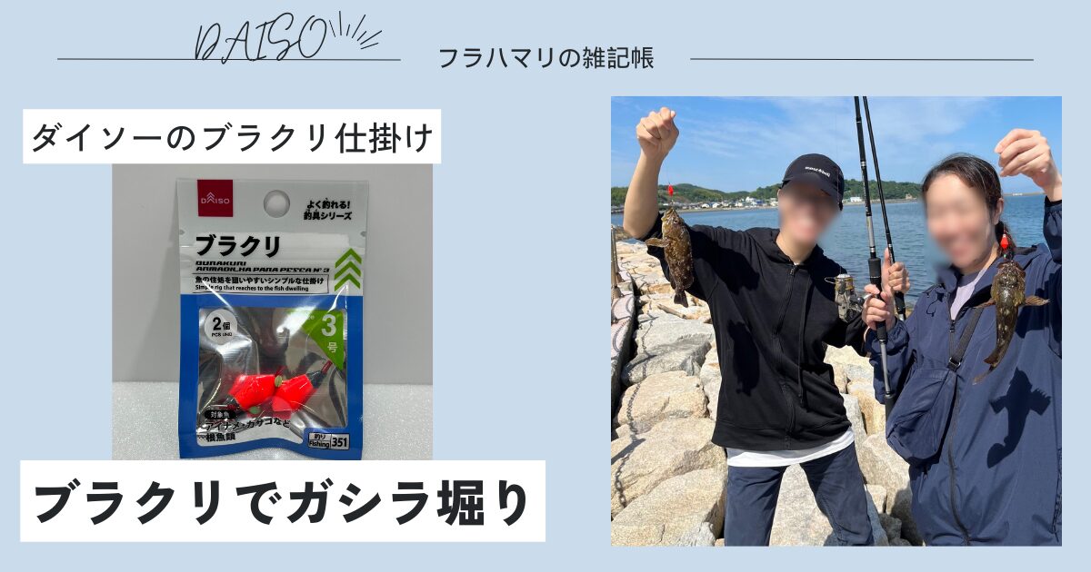 ダイソーのブラクリ仕掛けは2個入りで安価ながらもしっかりとした作りで良く釣れる優秀なブラクリ仕掛けです。 | furahamariの雑記帳